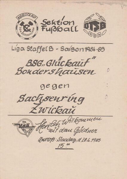 Datei:Cover Auswärts Sondershausen 84-85.jpg
