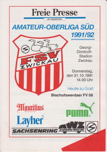 Datei:Cover Heimspiel Bischofswerda 91-92.jpg