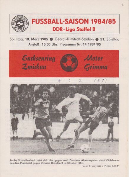 Datei:Cover Heimspiel Grimma 84-85.jpg