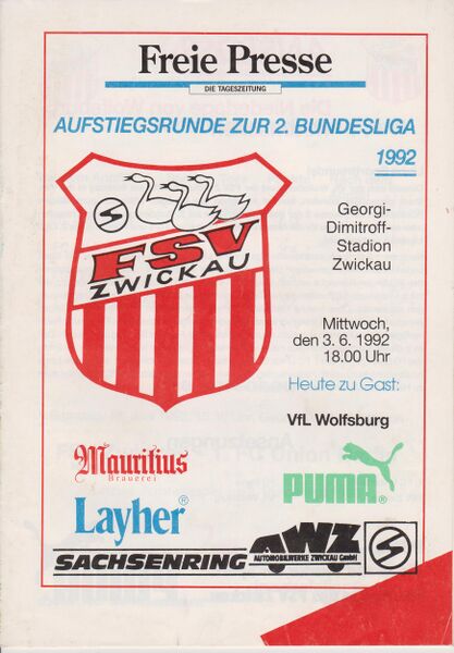 Datei:Cover Heimspiel Wolfsburg 91-92.jpg